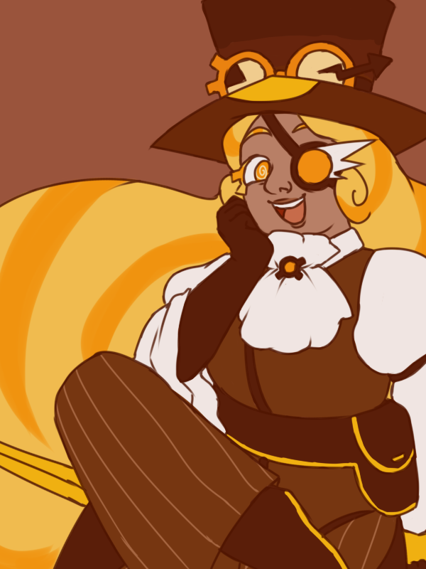 a drawing of Timekeeper Cookie from Cookie Run